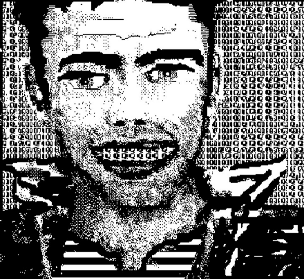 Leif Harmsen, Self Portrait, 1994, Xibitron (drawn with mouse)